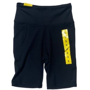 Danskin 2 pairs size small all black spandex leggings bike shorts